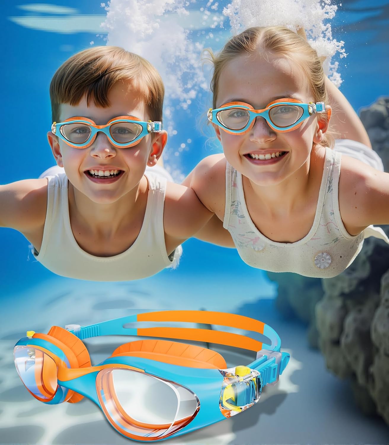 Thumbnail 6 de HIGAHY Schwimmbrille Kinder – UV-Schutz, Anti-Fog, verstellbares Doppelband-Design, 6–14 Jahre