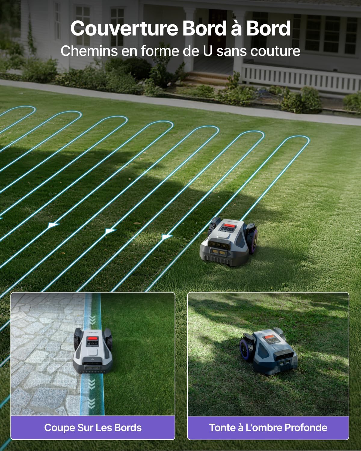 Thumbnail 6 de ANTH BOT Robot Tondeuse M5 – NetRTK, 500–700 m², 150 m²/h, Cartographie Automatique et IA