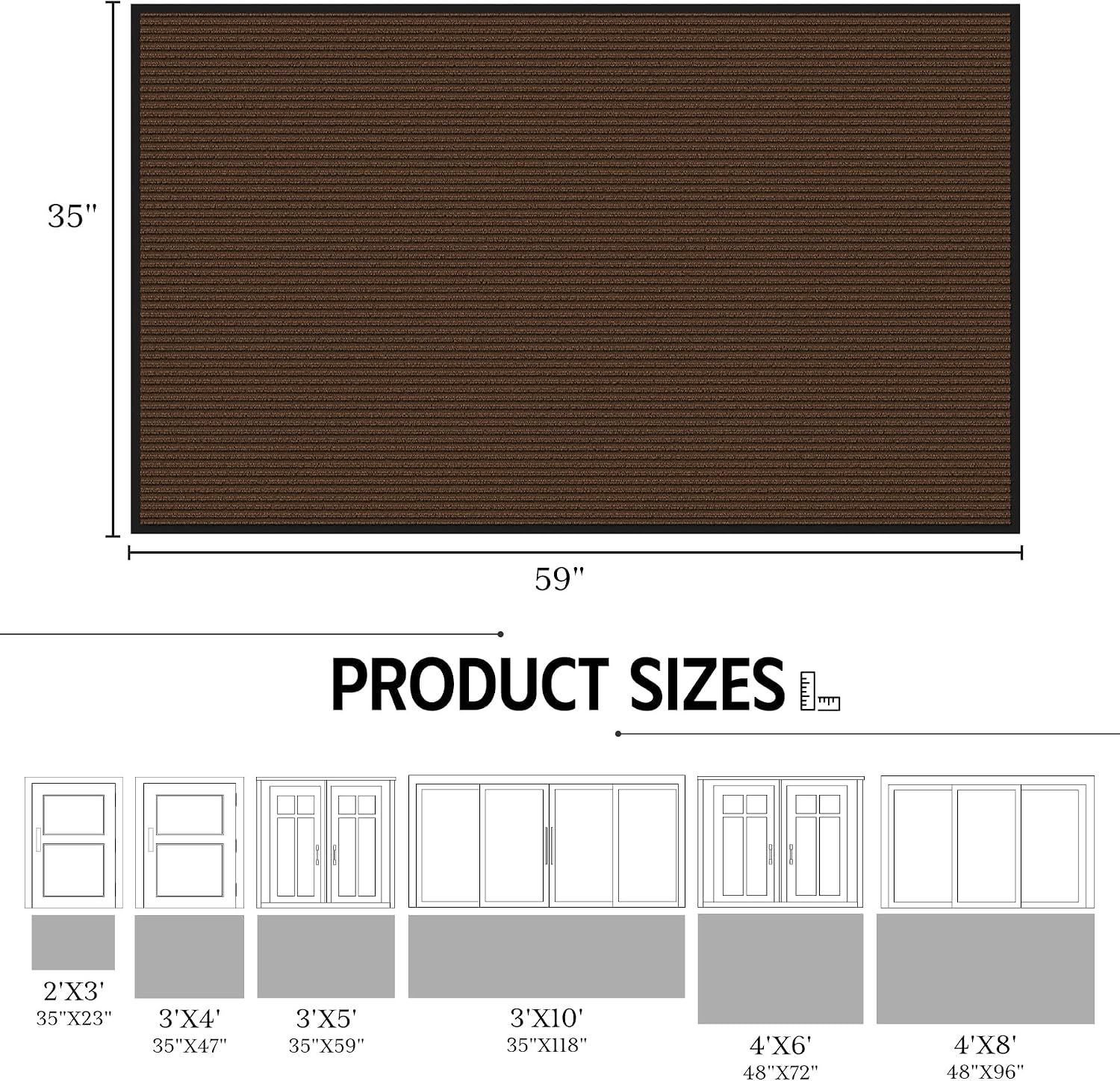 Detalle 2 de EZ2LIVE Front Door Mat, 3' x 5