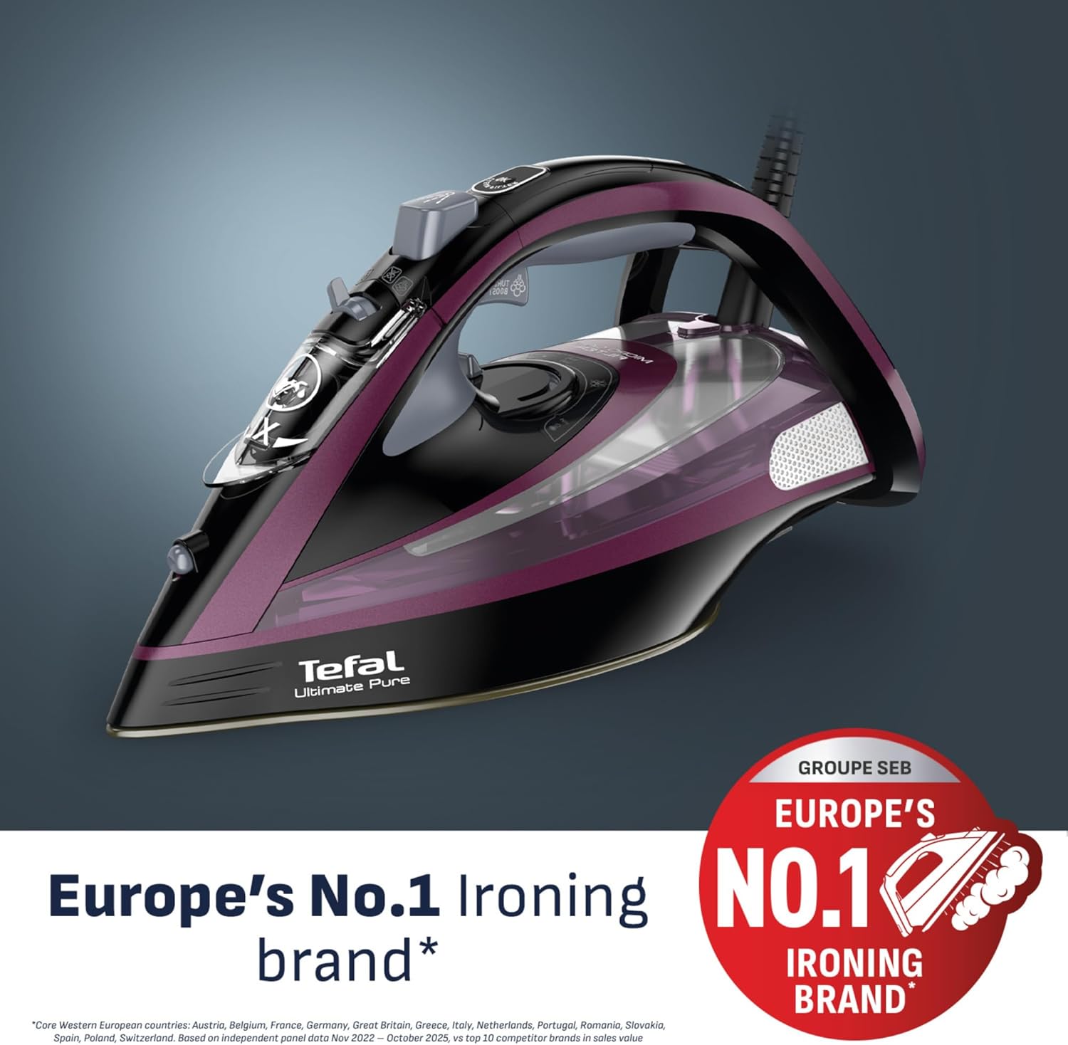 Thumbnail 1 de Tefal Ultimate Pure Steam Iron 3000W, 240 g/min steam iron 🧨