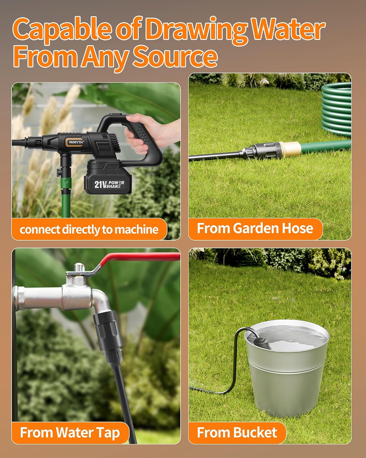 Thumbnail 6 de MIMYTH Cordless Pressure Washer 1650 PSI