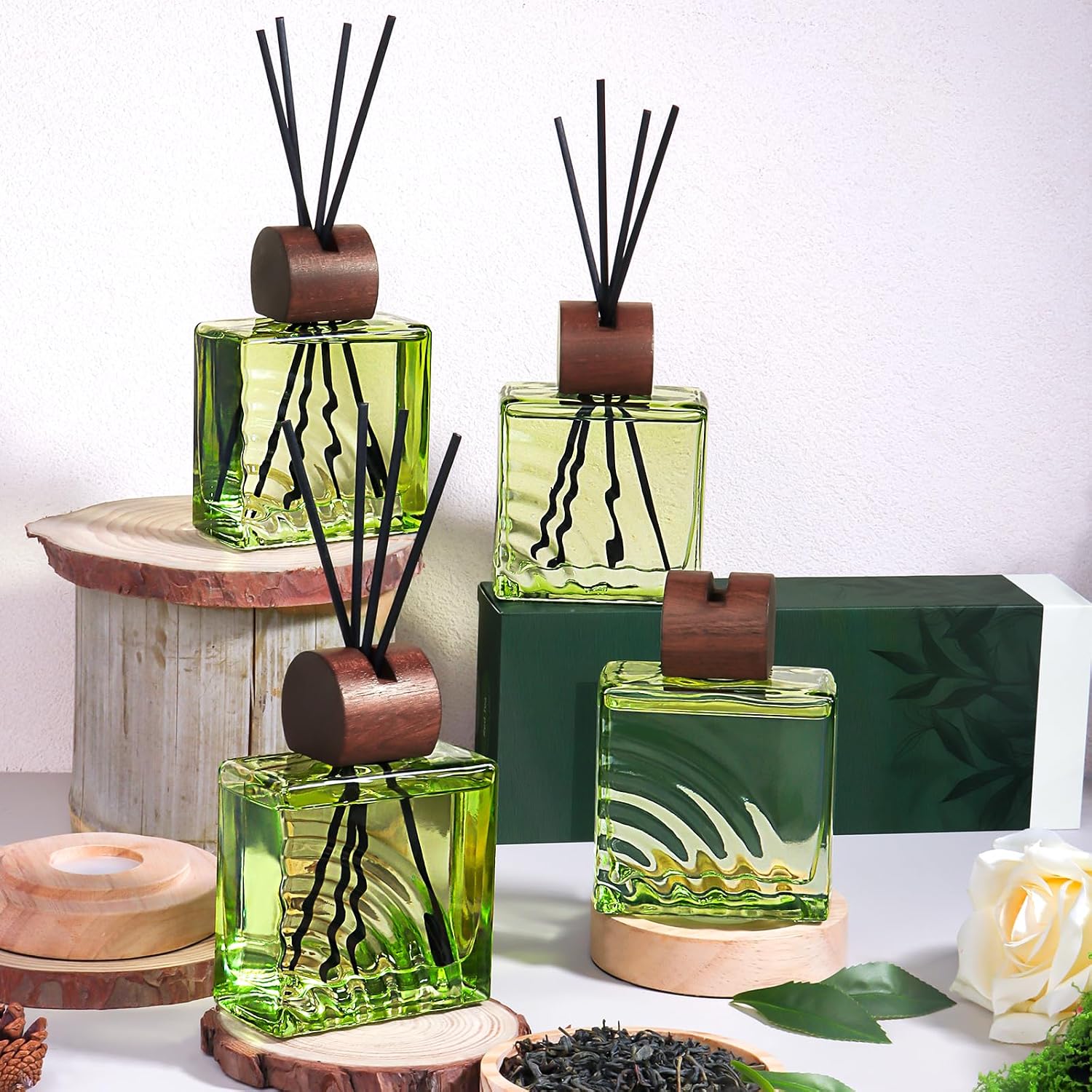 Detalle 2 de DIUFJAG 200 ml Zen Tea Tè Zen diffusore per ambienti con 8 bacchette