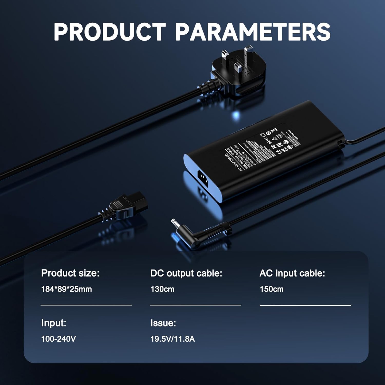 Thumbnail 2 de shefor 230W Laptop Charger 4.5×3.0mm for HP laptops