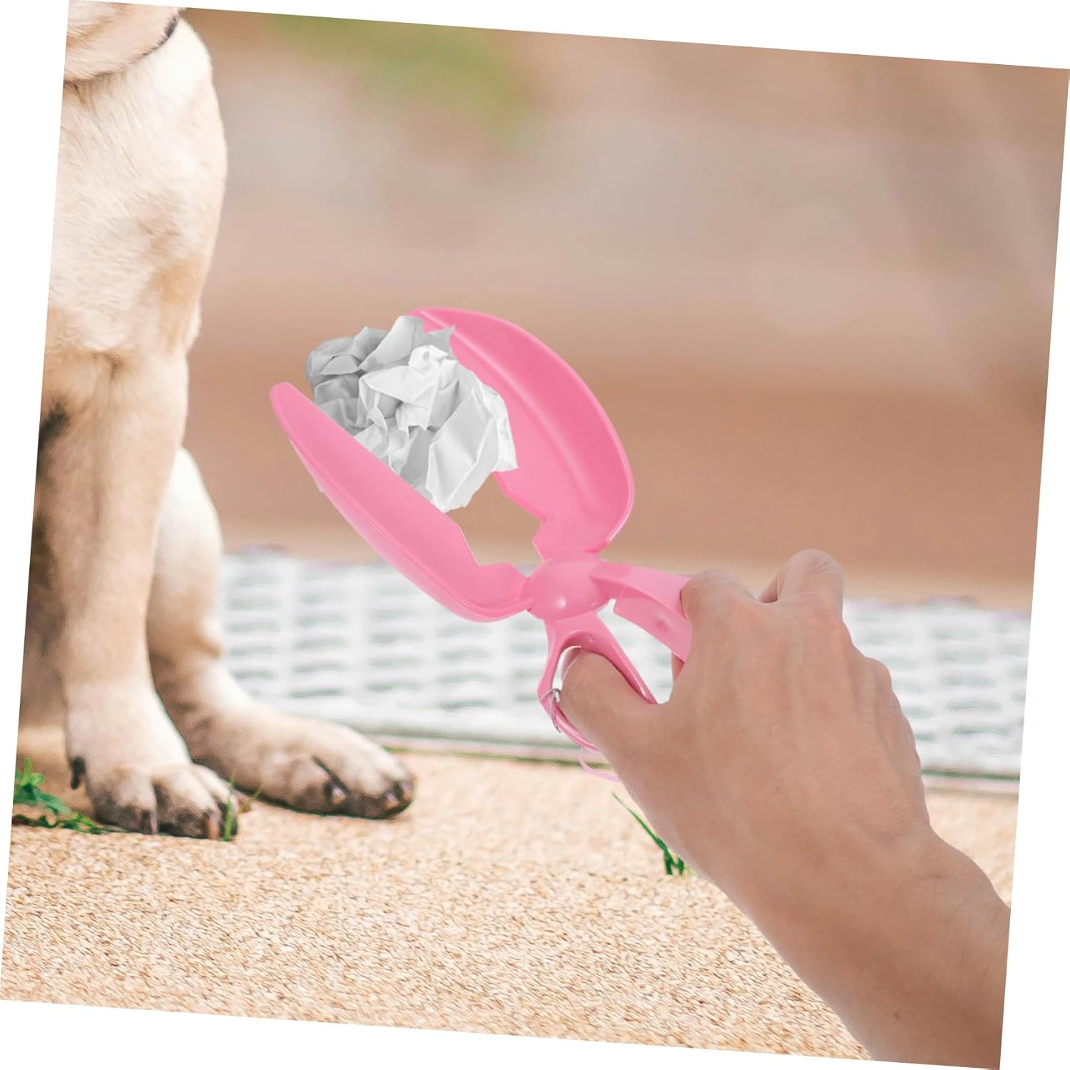 Detalle de Milisten Handheld Pooper Scooper for Small Dogs with Scissor Mechanism