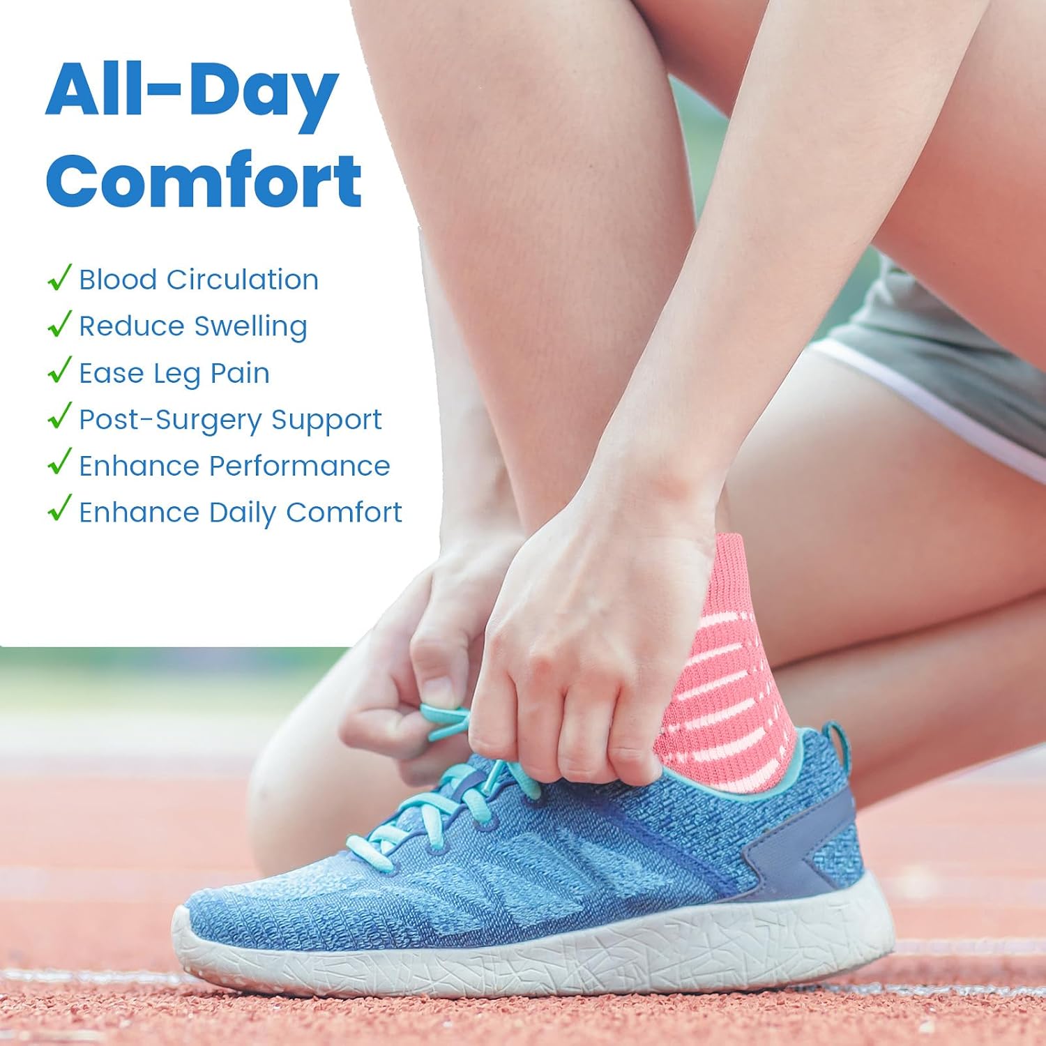 Thumbnail 5 de IRAMY Ankle Compression Socks for Plantar Fasciitis Relief – 3/5 Pairs, Unisex