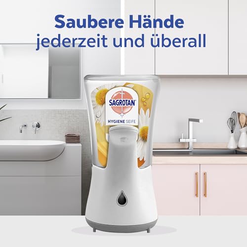 Detalle de Sagrotan No-Touch Nachfüller Kamille – 5 x 250 ml für No-Touch Seifenspender