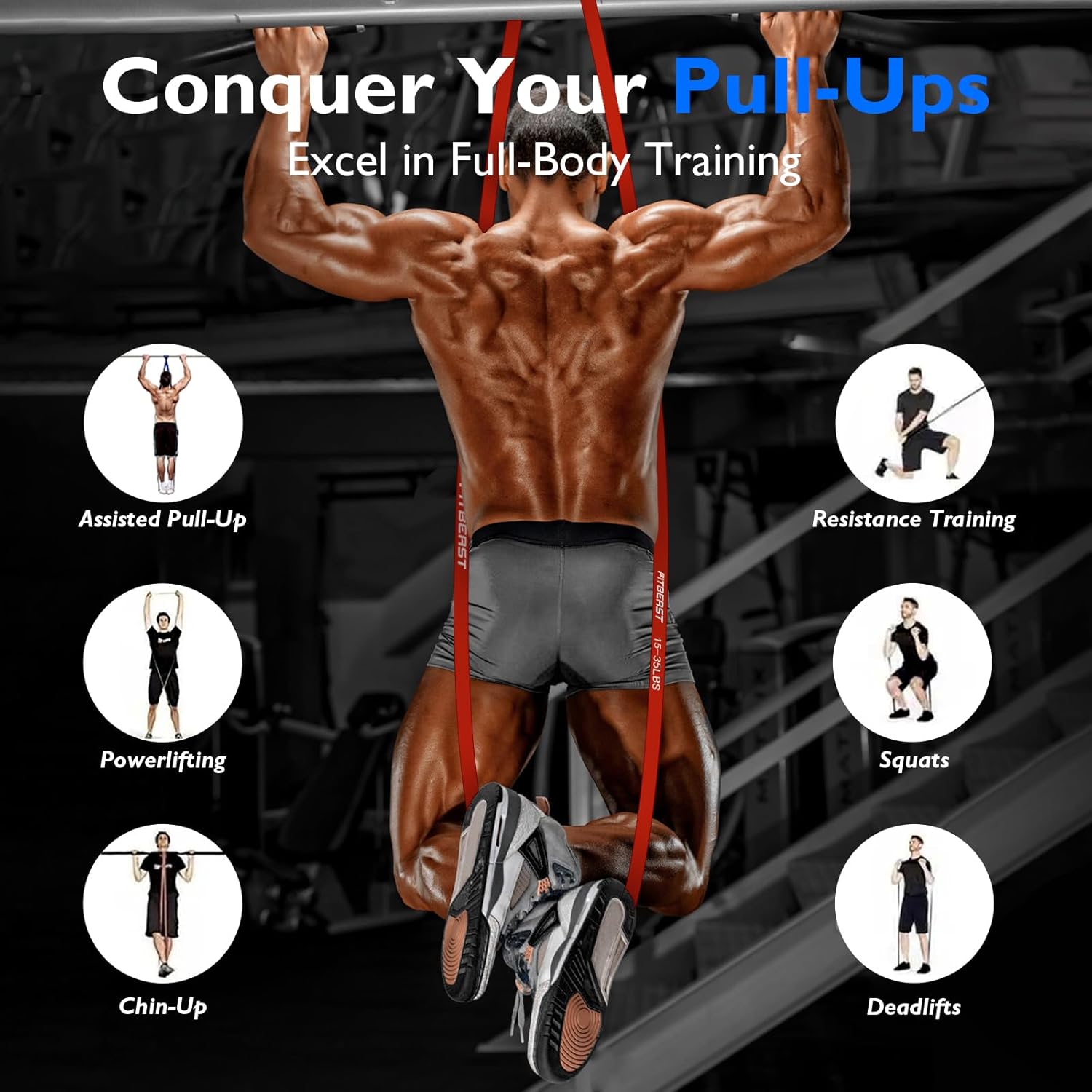 Thumbnail 2 de FitBeast Resistance Bands Set 5 Levels