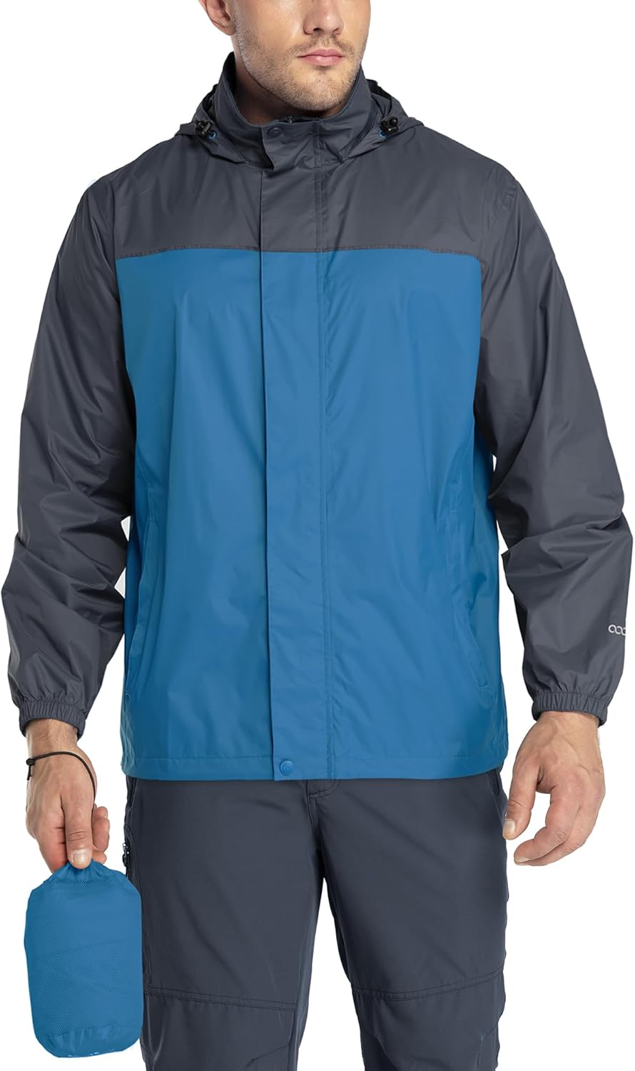 Thumbnail 6 de 33,000ft Men's Lightweight Waterproof Outdoor Jacket with Packaway Hooded Rain Shell