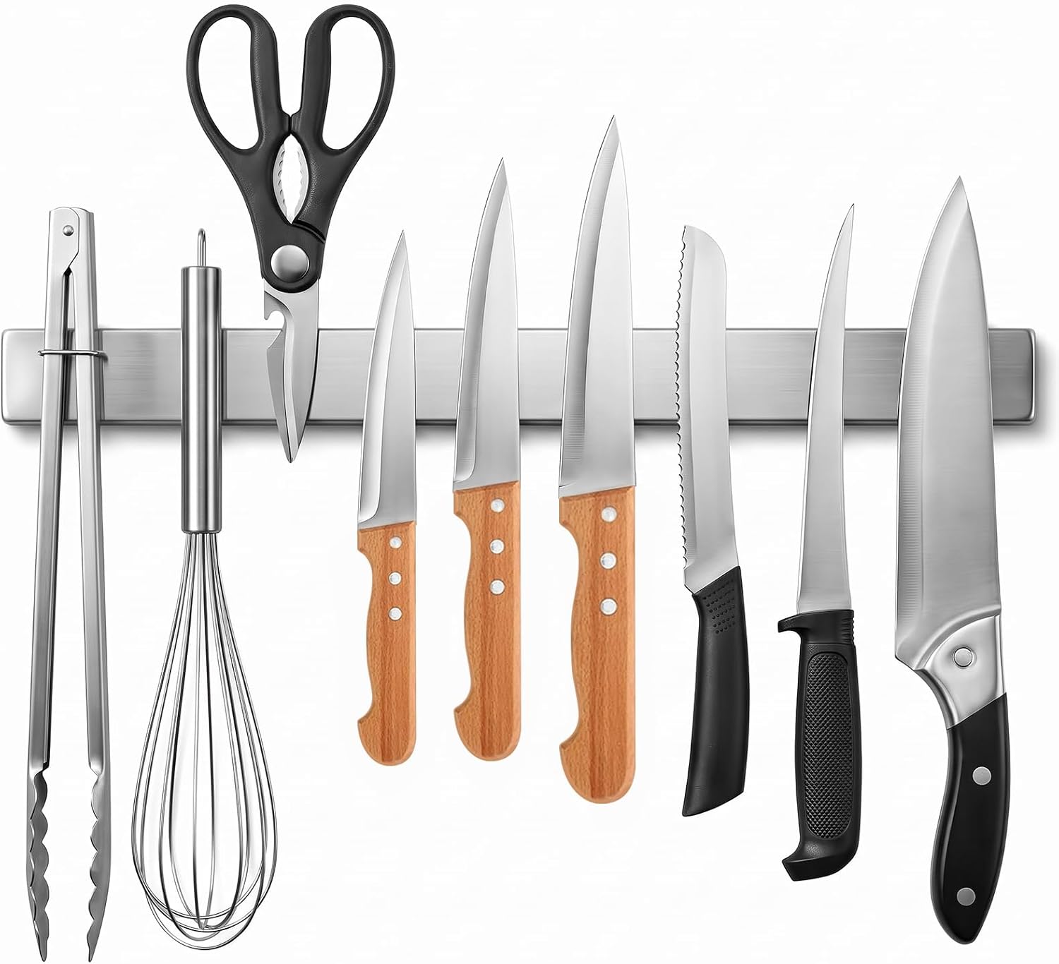 Detalle de Ninonly N-12 20-Inch Magnetic Knife Holder, 304 Stainless Steel