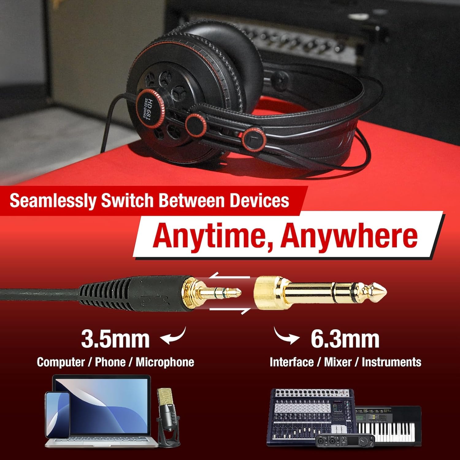 Thumbnail 5 de Superlux HD681 Kopfhörer (Schwarz) – vielseitig für Musik, Filme und Spiele