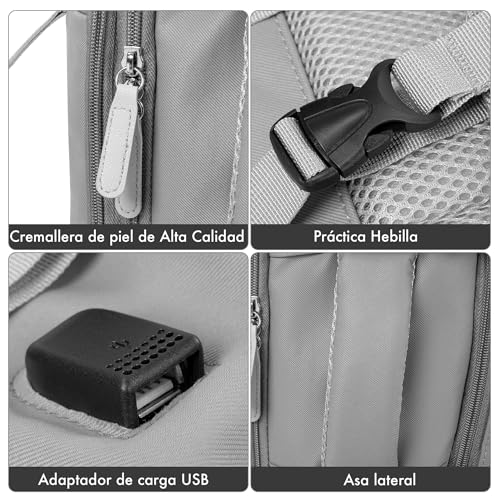 Thumbnail 5 de T-LOVENDO.ES Mochila de viaje cabina 40x20x25 cm (20L) con USB | Ideal para Ryanair