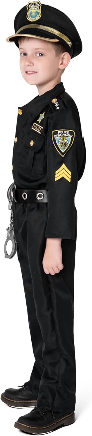 Detalle 2 de Spooktacular Creations 14-Piece Kids’ Police Costume with Role-Play Accessories