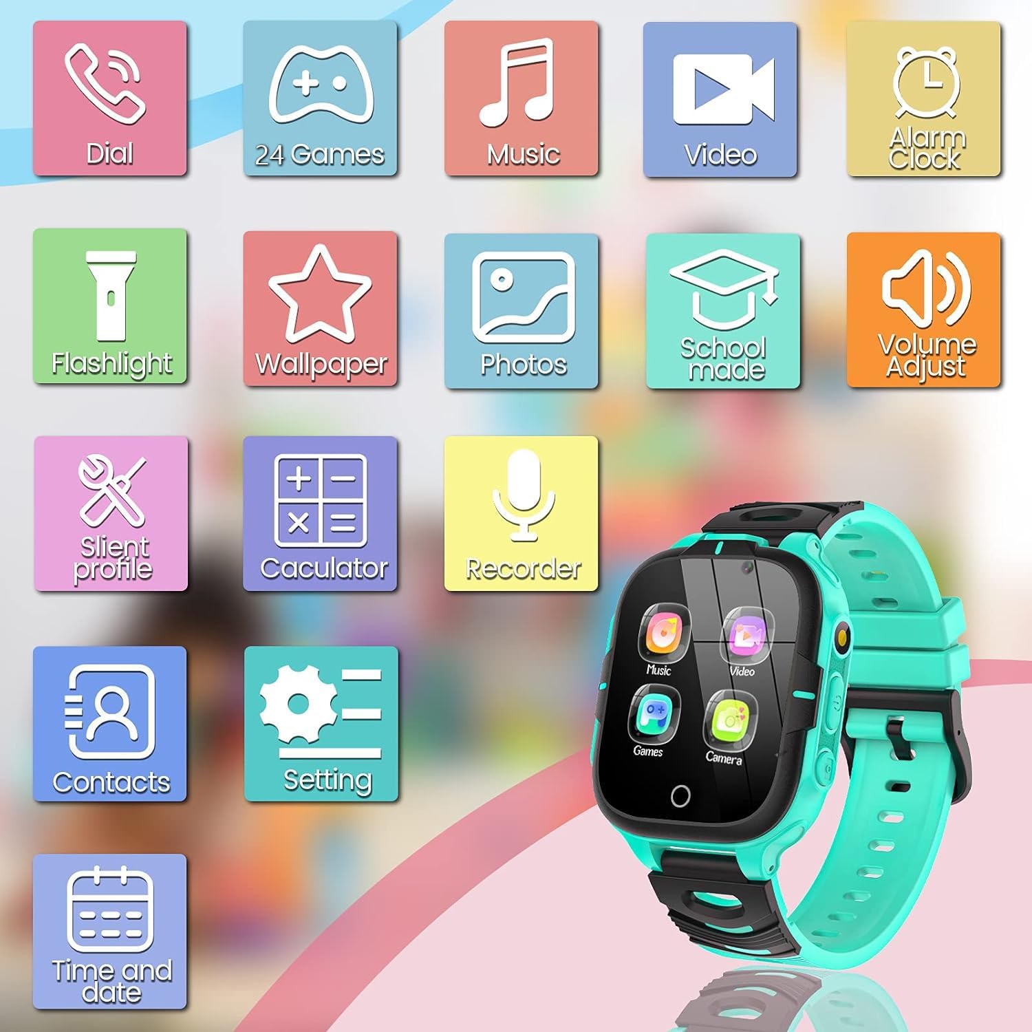 Detalle 2 de ELEJAFE Kids Smart Watch 1GB with 2 Cameras