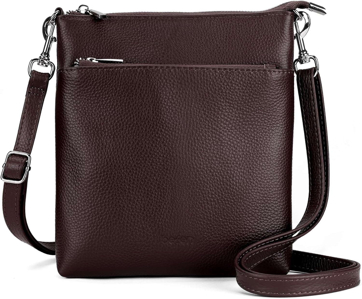 Thumbnail 6 de befen Echtleder Umhängetasche Damen Mittelgroß – Crossbody mit Handyfach, verstellbarem Gurt