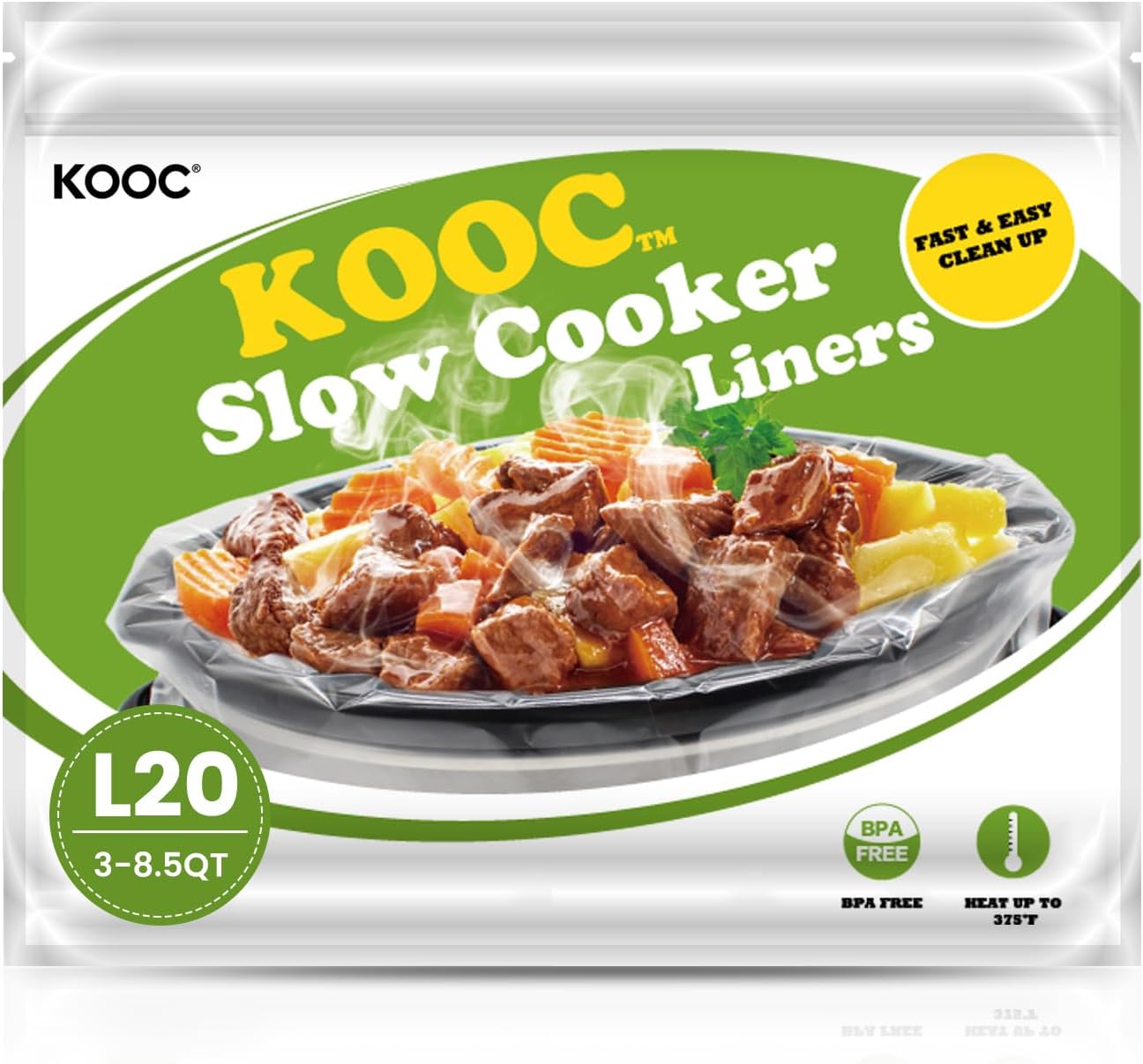 Detalle de KOOC Slow Cooker Liners 13 x 21 inches