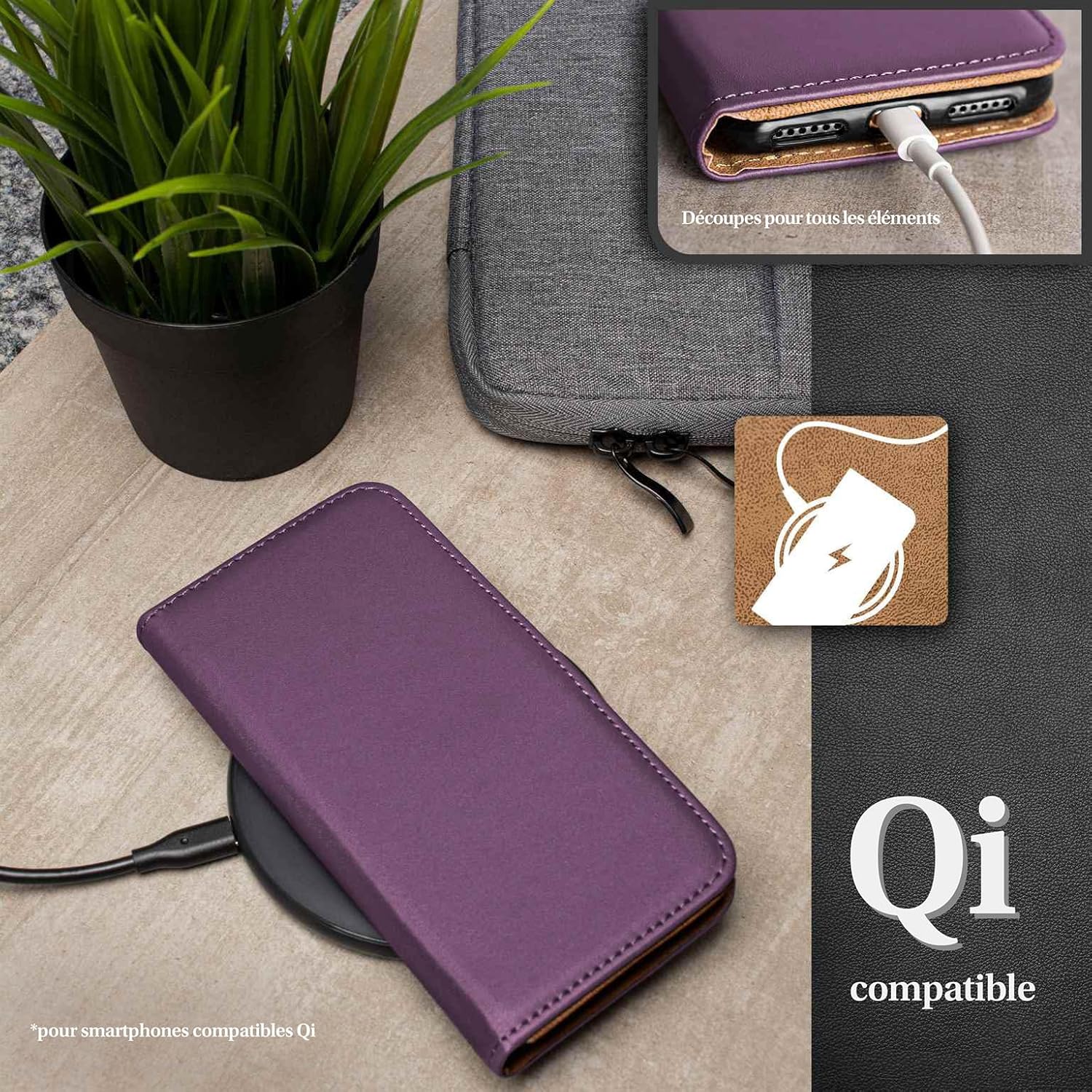 Detalle de moex Étui à Rabat 360° pour Samsung Galaxy A5 (2016) – Indigo-Violet