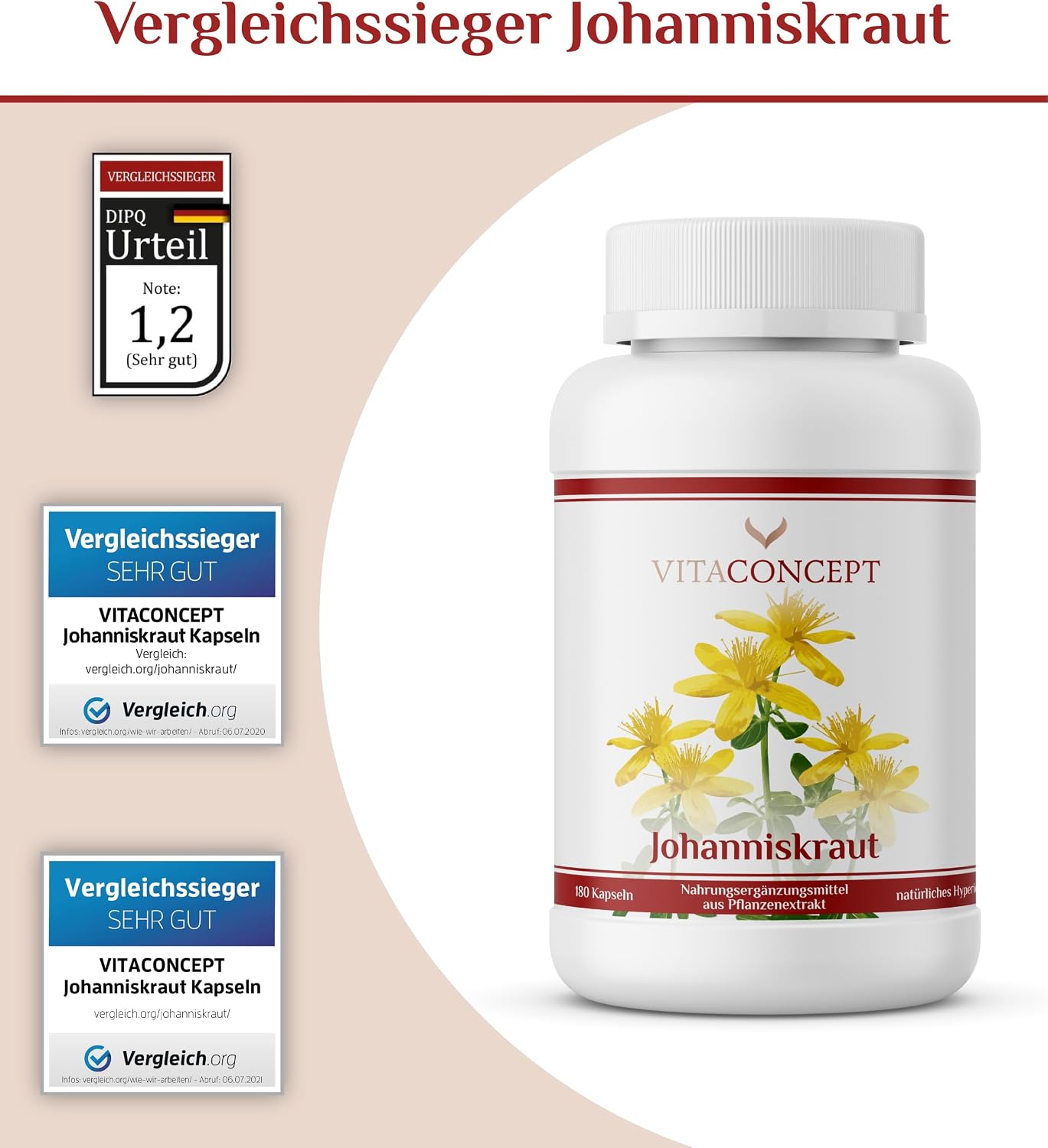 Detalle de Vitaconcept Johanniskraut 5000 mg Kapseln