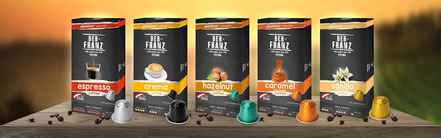 Thumbnail 3 de Der-Franz Nespresso kompatible Kaffee Kapseln – Karamell Aroma, Medium Roast (6 x 10 Kapseln)