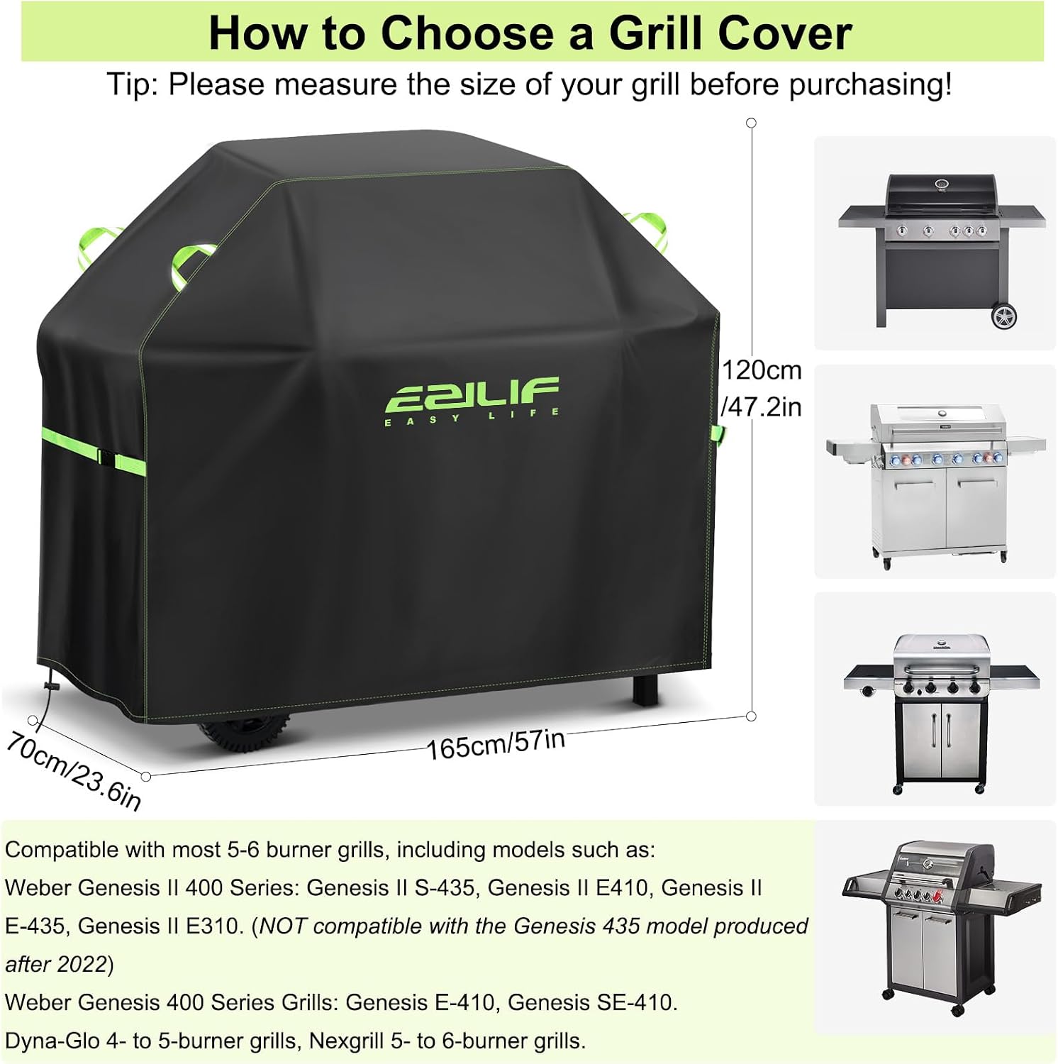 Detalle 2 de Ezilif Barbecue Cover 165x70x125cm