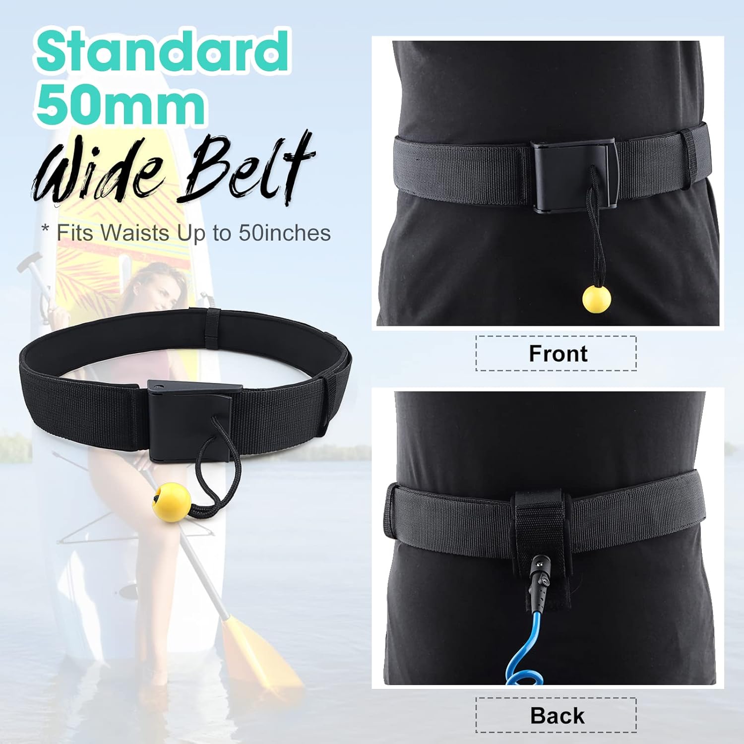 Thumbnail 2 de Pecihiko SUP Waist Belt: 50mm Wide Quick-Release Safety Belt for Stand Up Paddleboarding