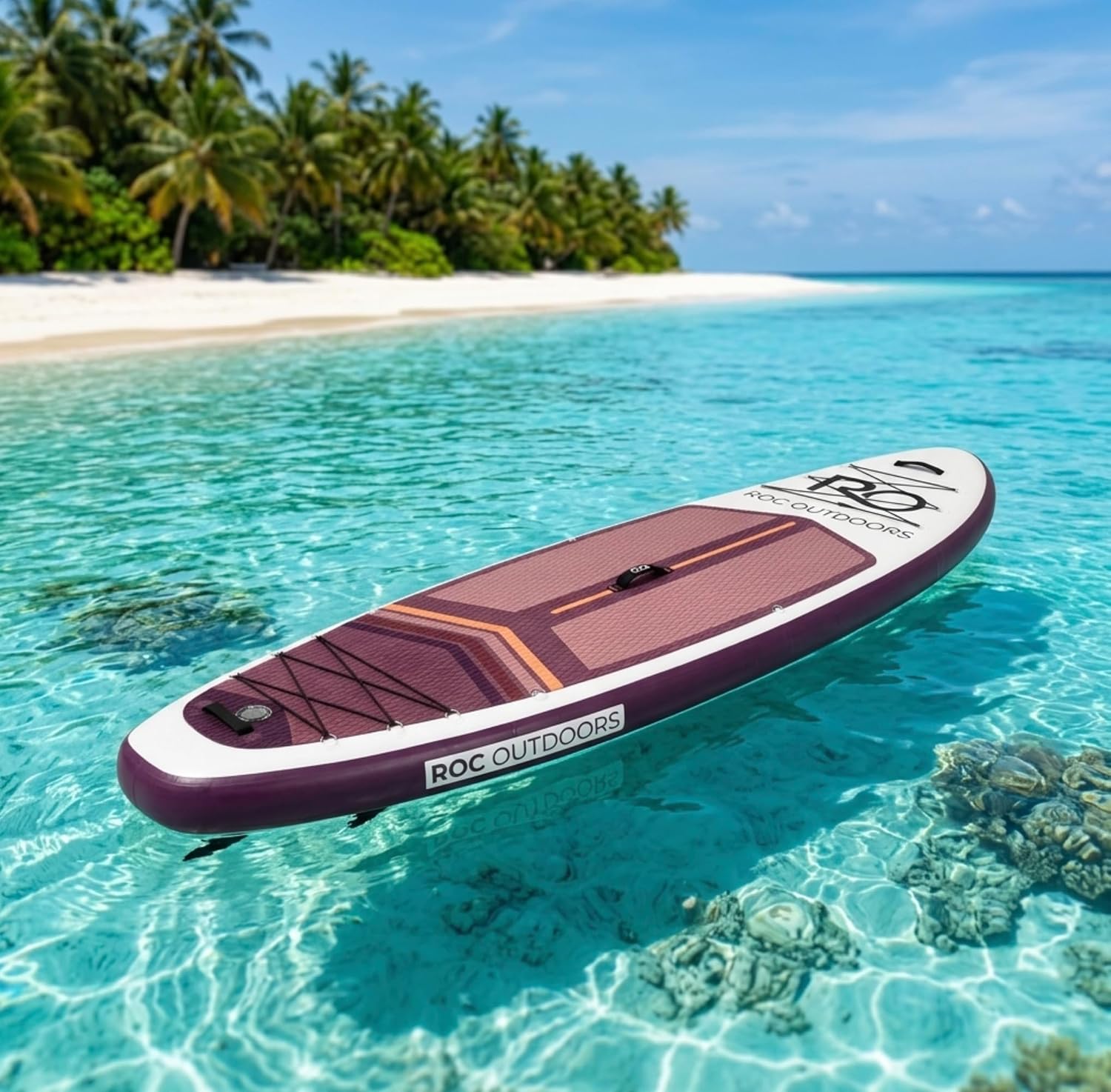 Detalle de Roc Inflatable Stand Up Paddle Board 10'6" with Premium Paddle Board Accessories