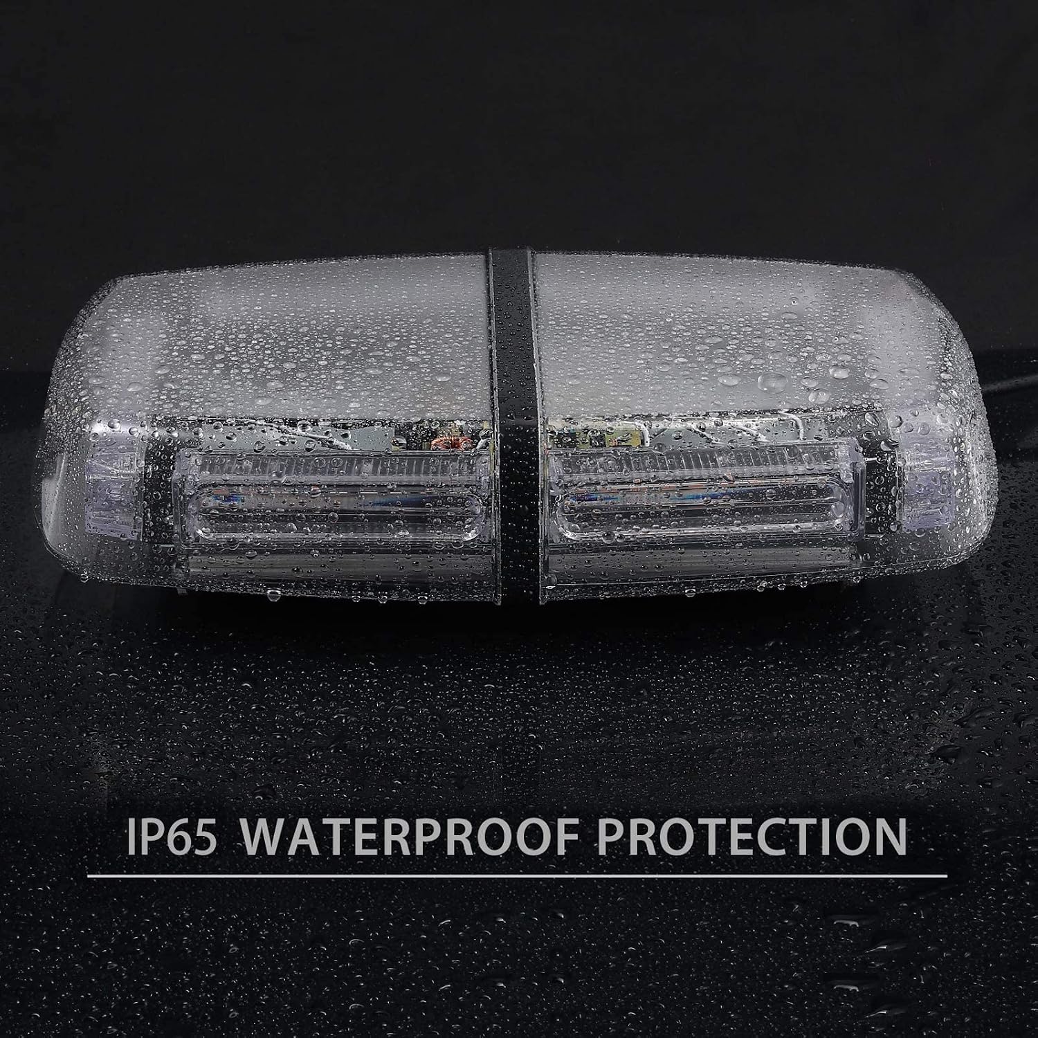 Detalle de PROZOR Flashing Beacon Light Bar (54 LEDs, 7 Modes) – Amber Magnetic Strobe for 12V/24V Vehicles, IP65