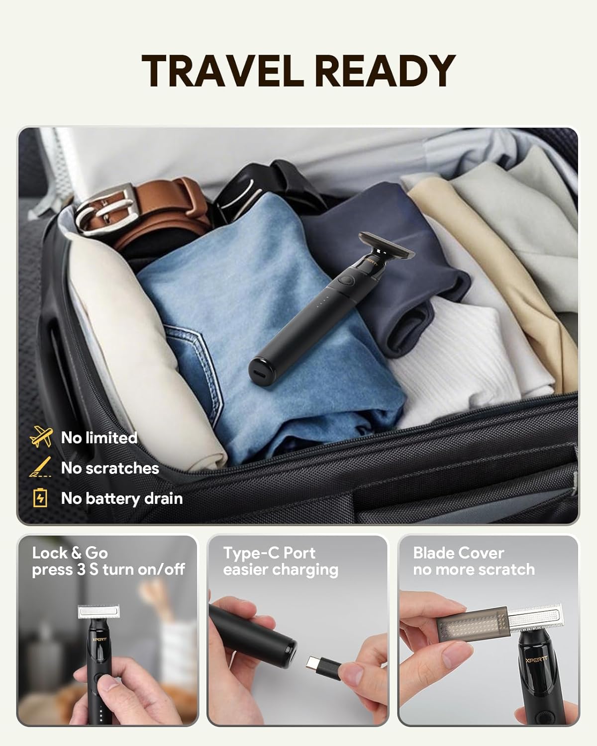 Thumbnail 4 de Xpert T Magnetic Electric Beard Trimmer: All-in-One Grooming Kit for Men