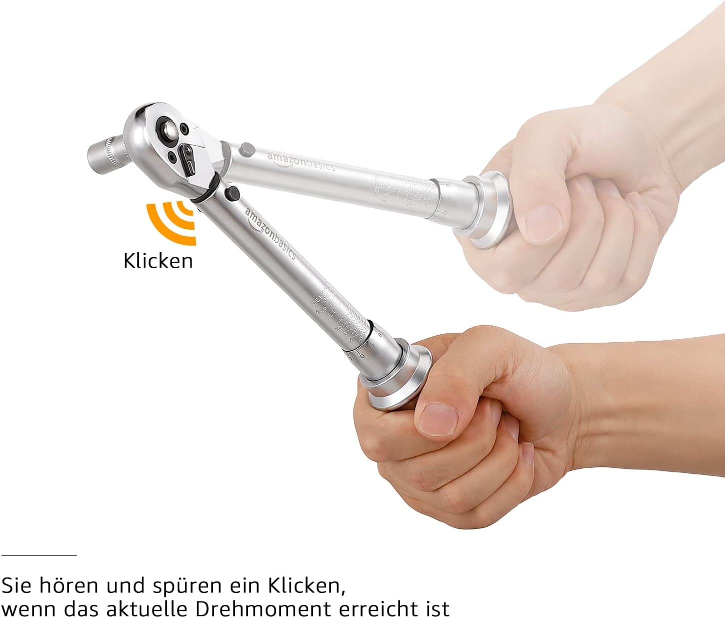 Detalle de Amazon Basics Einrastender 1/4 Zoll Drehmomentschlüssel 2,5–15 Nm