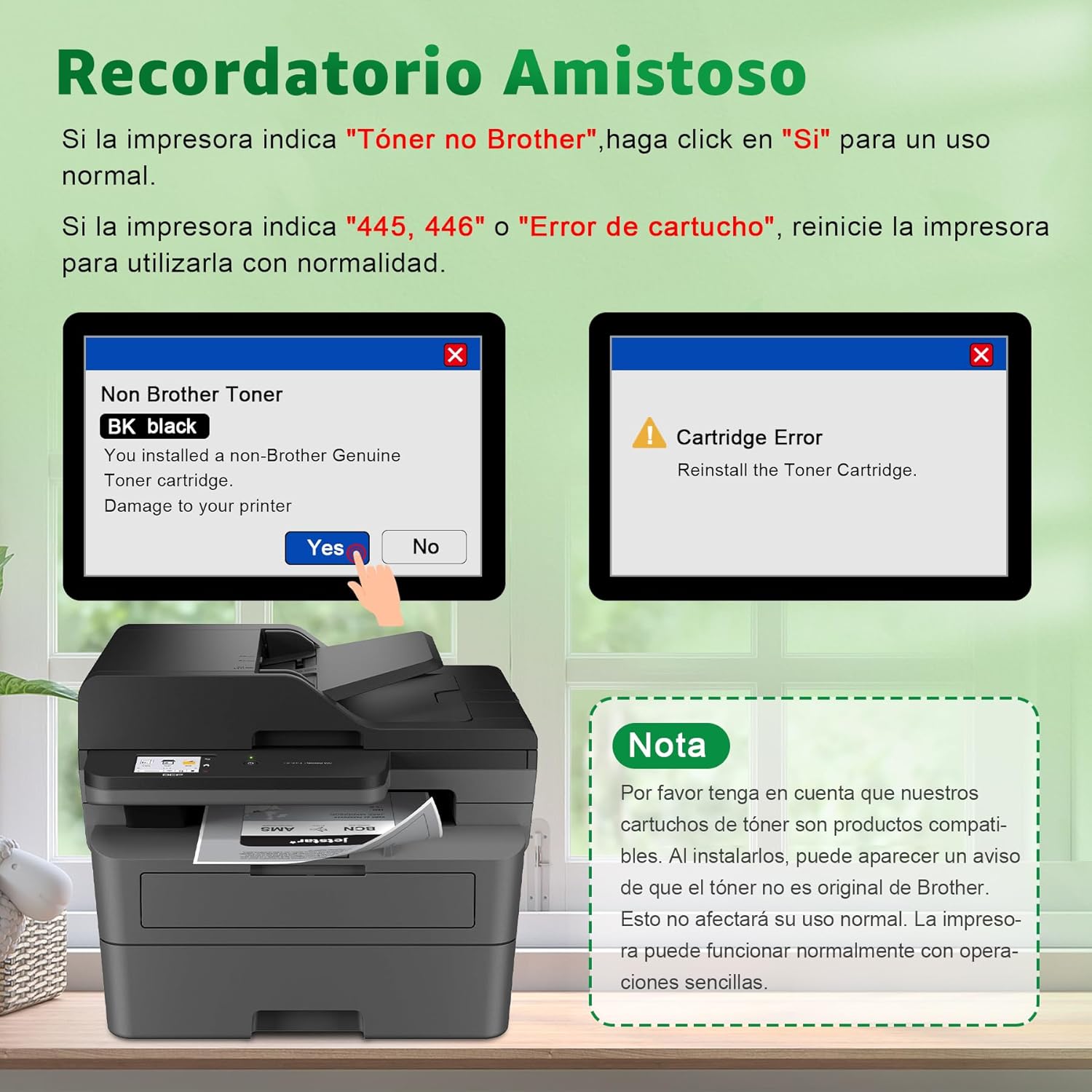 Thumbnail 5 de GREENSKY Tóner Compatible TN2510XL para Brother 🖨
