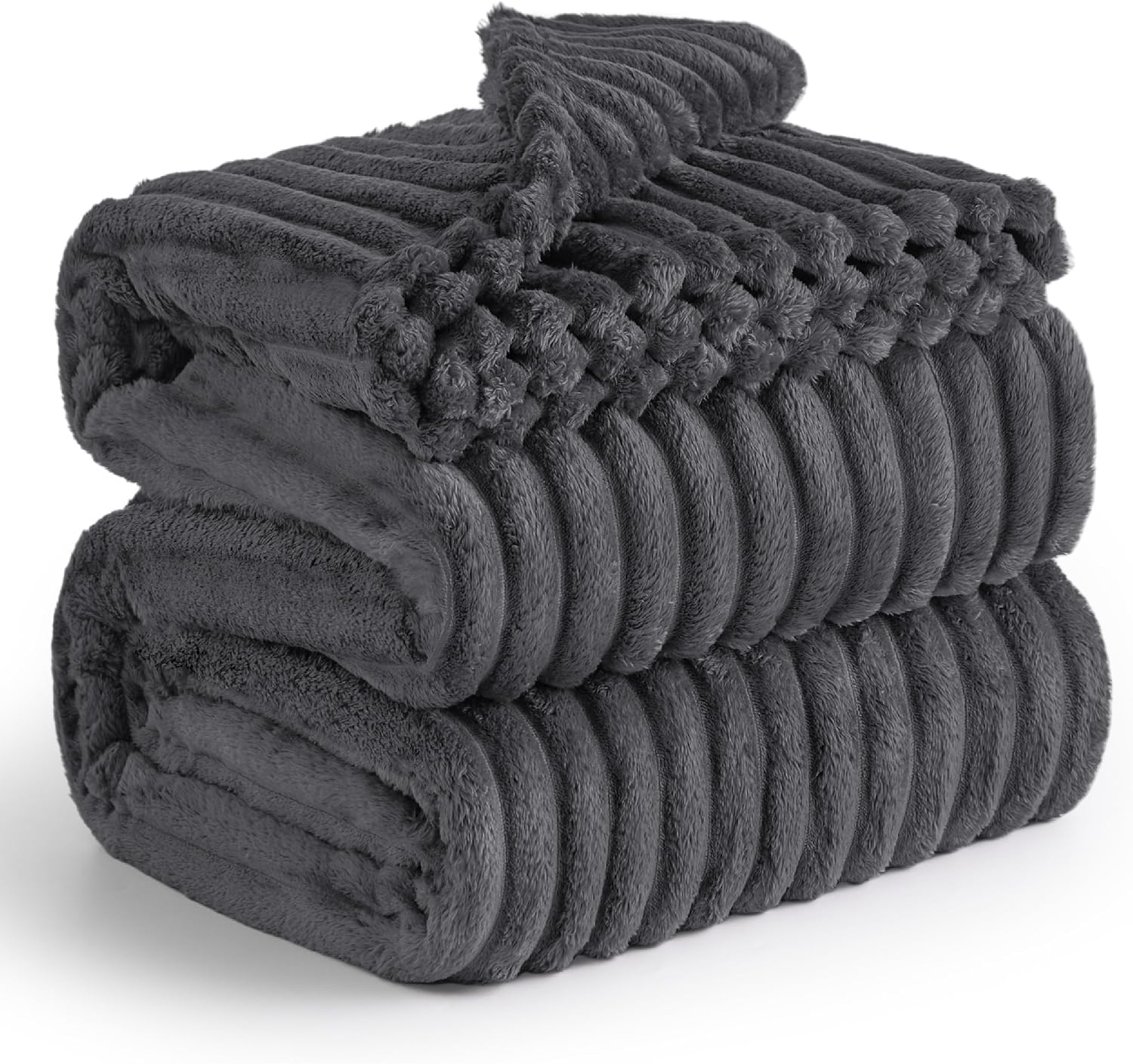 Detalle de Bedsure Kuscheldecke 220x240 Dunkelgrau