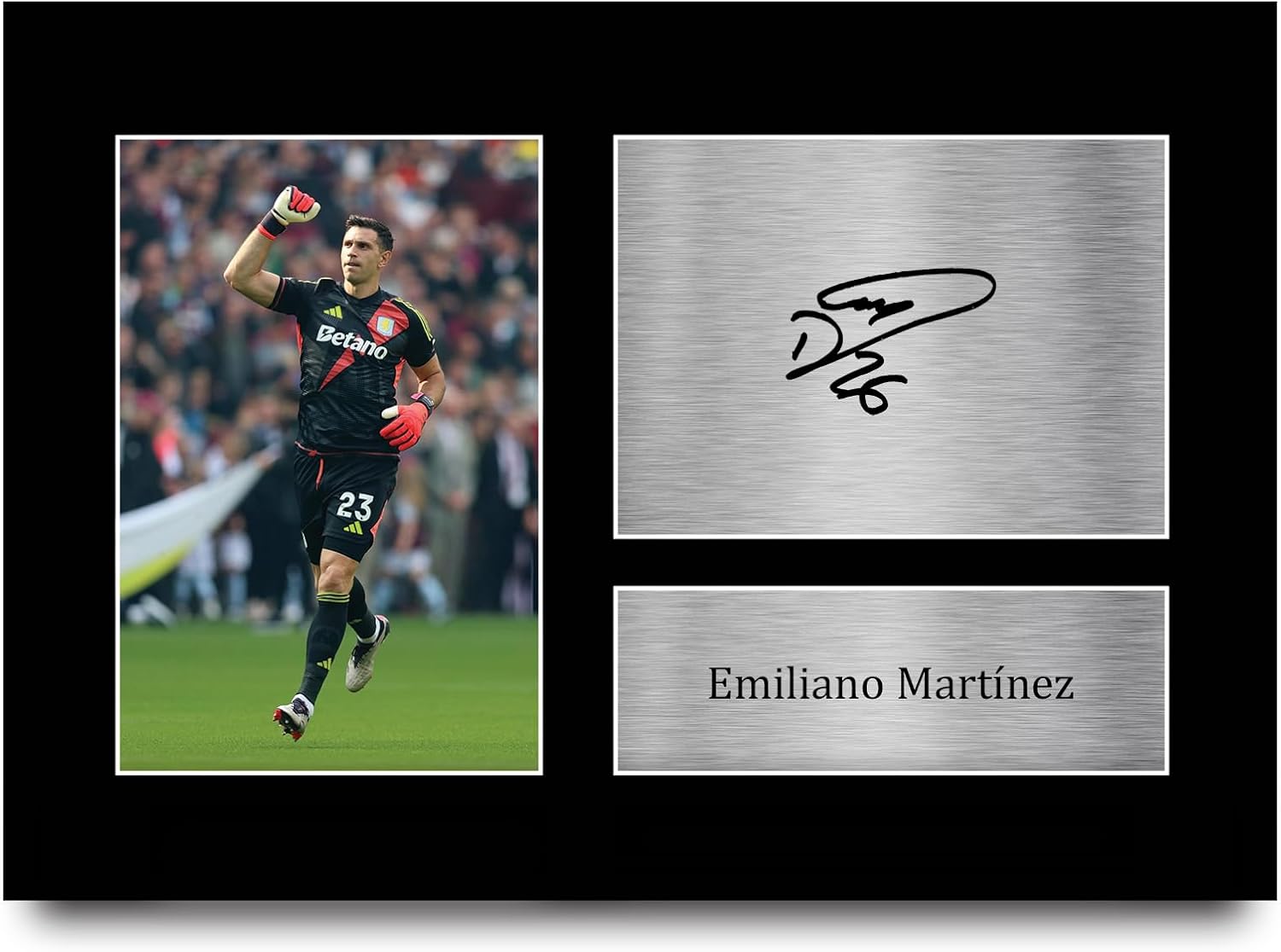 Thumbnail 2 de HWC Trading Emiliano Martinez Aston Villa framed signed autograph A4 photo (portrait)