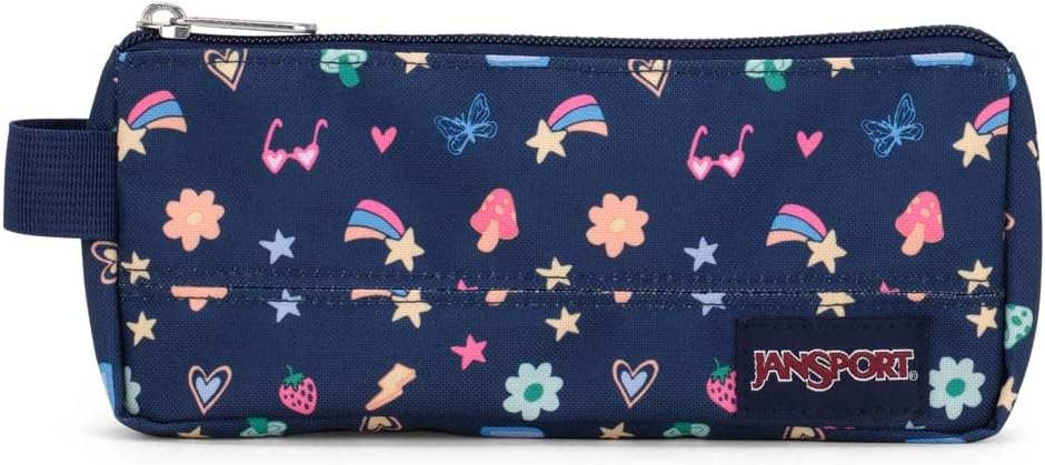 Detalle 2 de JANSPORT Großer Accessory Pouch Navy – robuste Stiftetasche aus recycelten Materialien