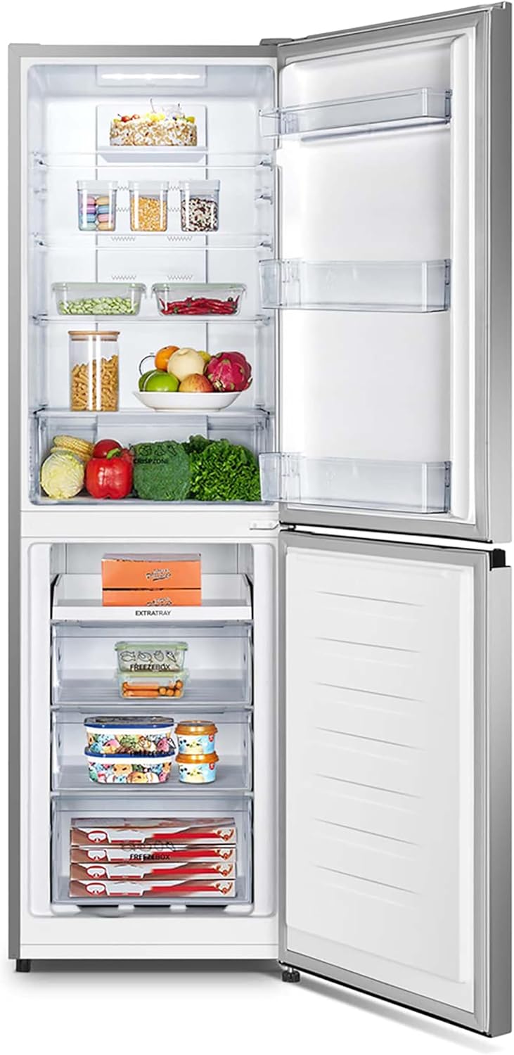 Detalle de Gorenje NRK418ECS4 Kühl-Gefrierkombination Grau – NoFrost Plus, EggTray & LED-Beleuchtung