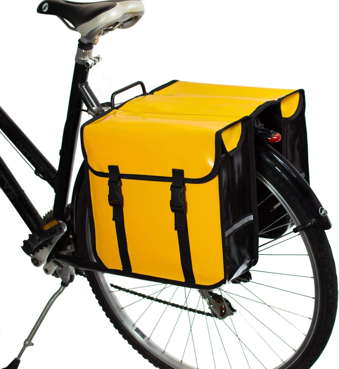Thumbnail 4 de BikyBag Classic CW Waterproof Bicycle Double Pannier Bag (Code Red) – 26L, Strap-Mount, Rear Rack Gear for Commuting and Touring