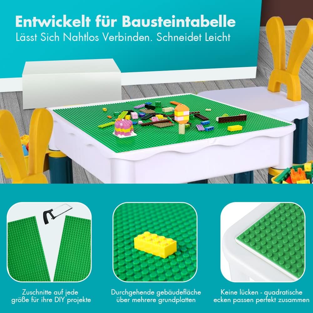 Thumbnail 4 de Lekebaby Grüne Bauplatte 25x25 cm 32x32 Noppen