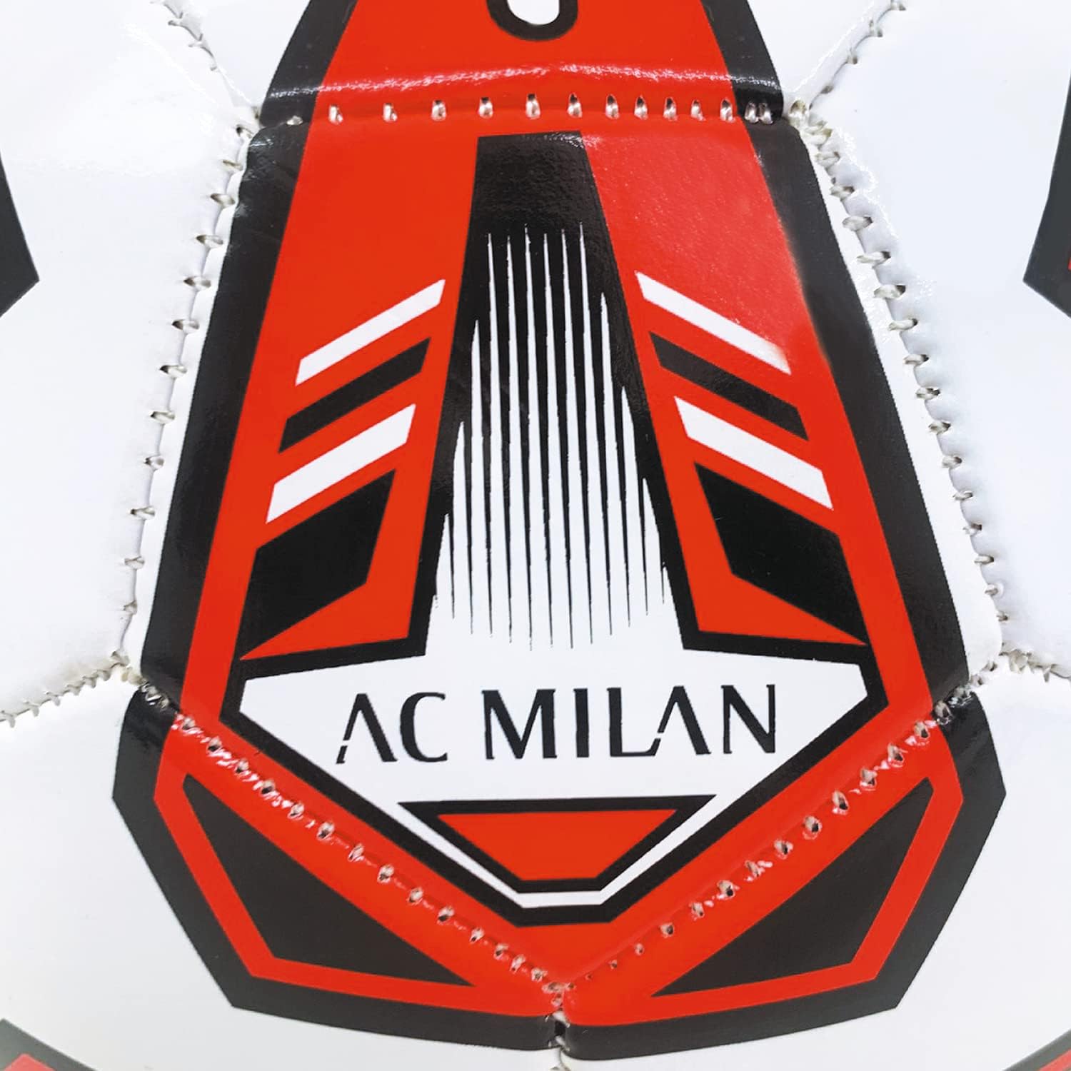 Thumbnail 3 de Mondo Toys pallone da calcio Cucito A.C. Milan misura 5 (13449) rosso/nero