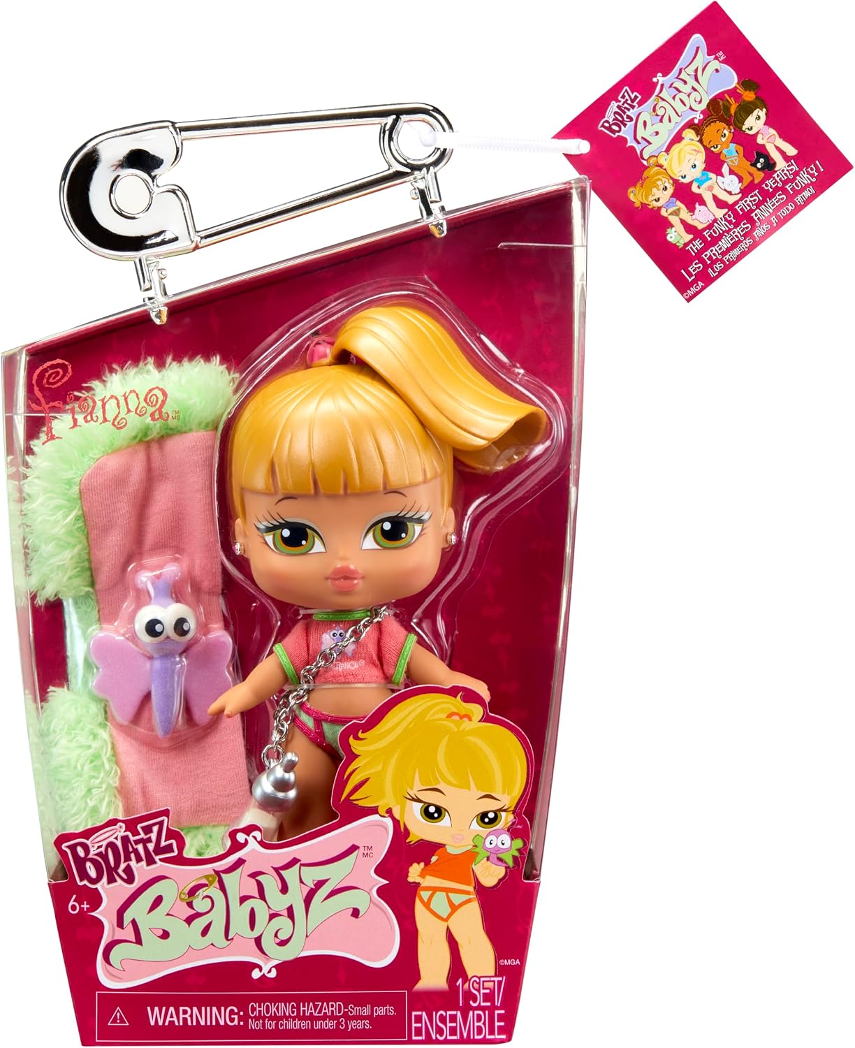 Detalle de Bratz Babyz 511496 Fianna – lalka kolekcjonerska z ubrankiem i flokowanym motylkiem