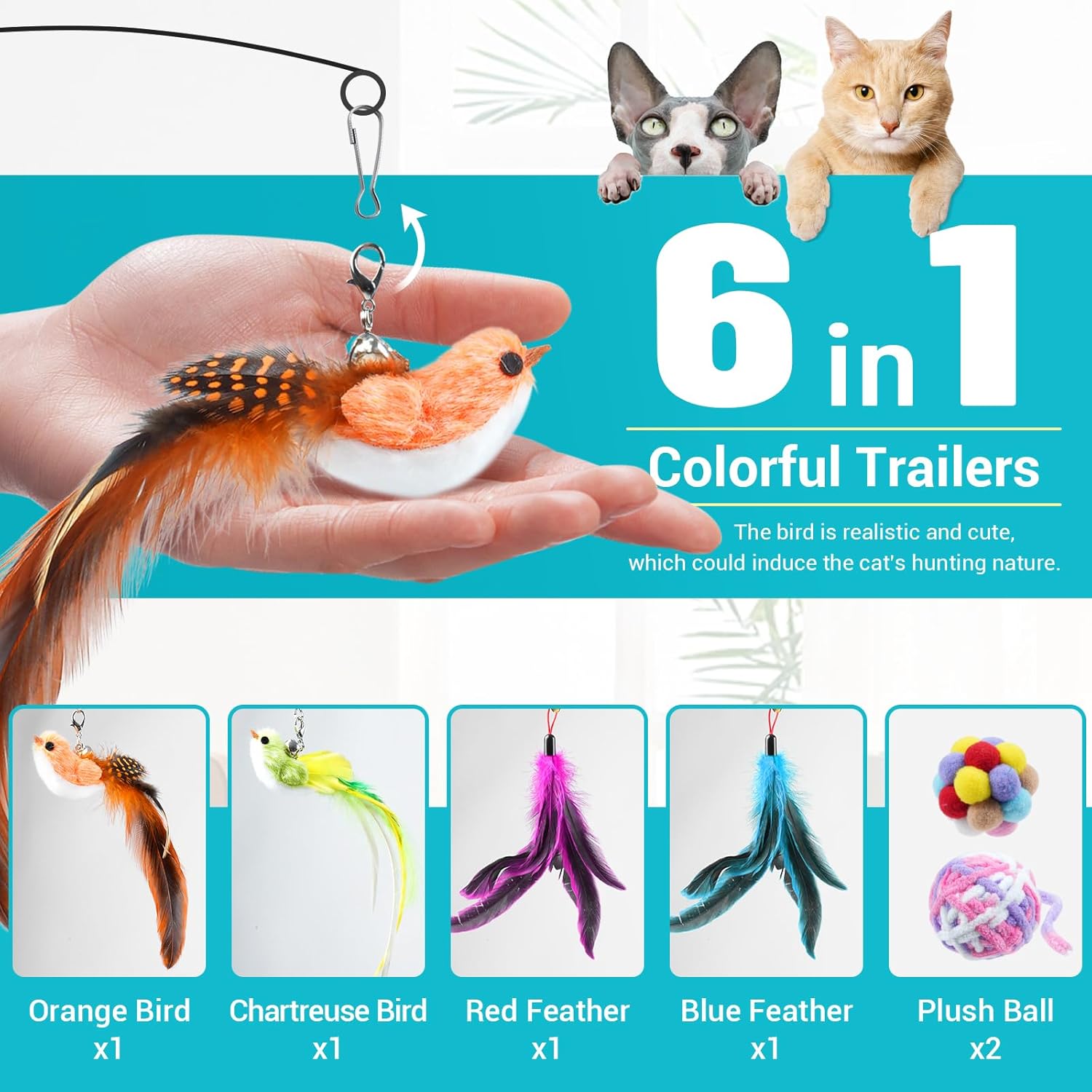 Thumbnail 5 de ROSAUI Katzenspielzeug, Selbstunterhaltung – Interaktiv und stimulierend für Katzen