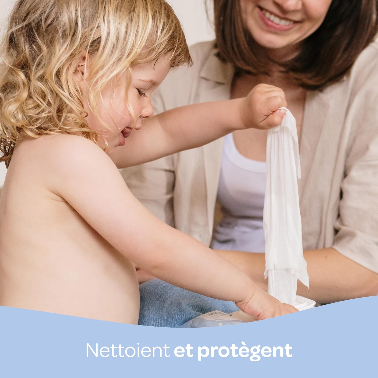 Detalle de Biolane Lingettes bébé à l’eau – 900 lingettes (lot de 12 x 75), sans rinçage, dès la naissance