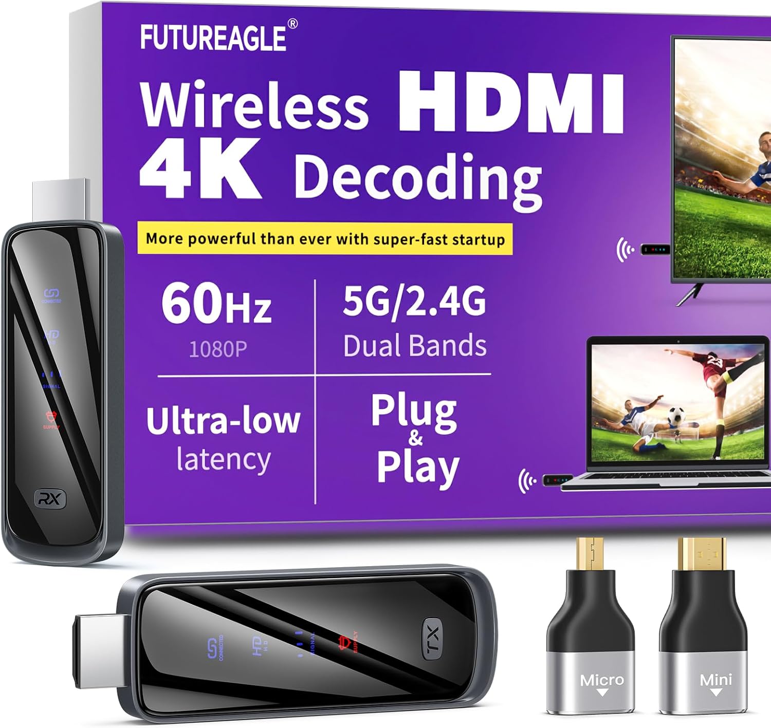 FutureEagle Wireless HDMI Extender 100M