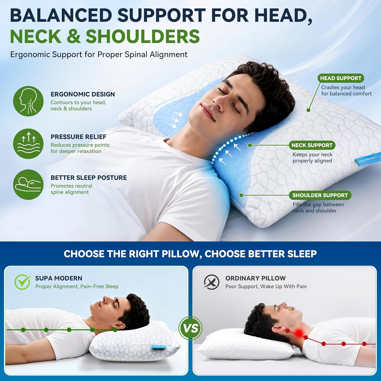 Thumbnail 6 de Cooling Pillow Queen Set