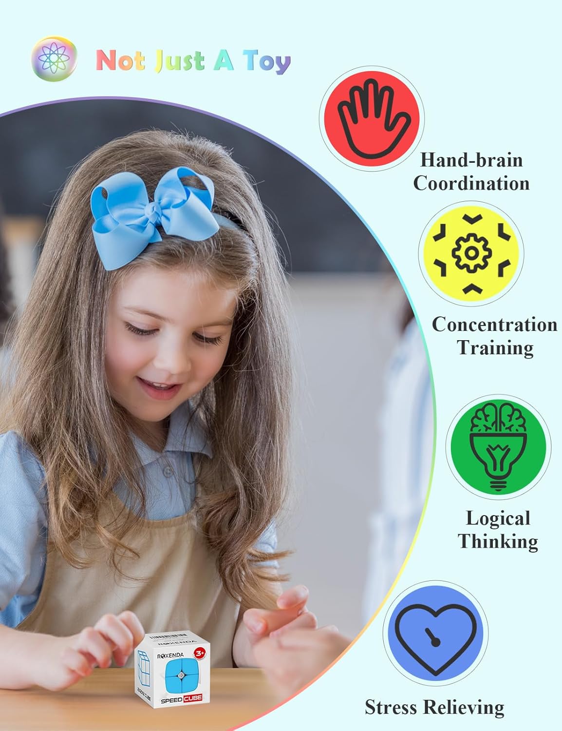 Thumbnail 4 de ROXENDA Speed Zauberwürfel 2x2x2 Stickerless – Professional Drehwürfel für schnelleres Lernen