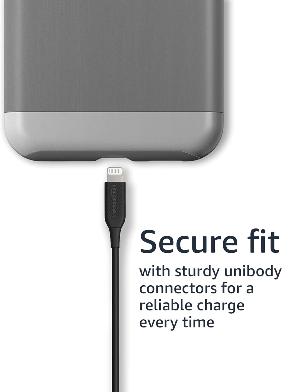 Thumbnail 3 de Amazon Basics 2-Pack USB-A to Lightning Charger Cable (MFi certified), 0.9 m, Black