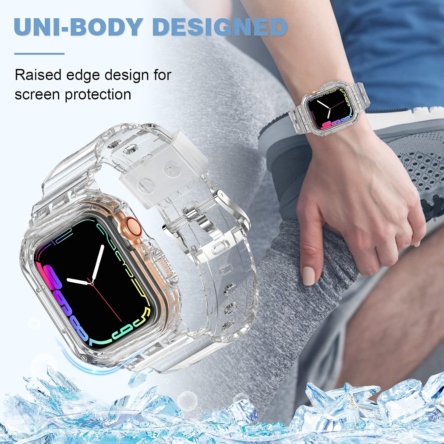 Thumbnail 4 de XYF Crystal Clear Apple Watch Band 41mm