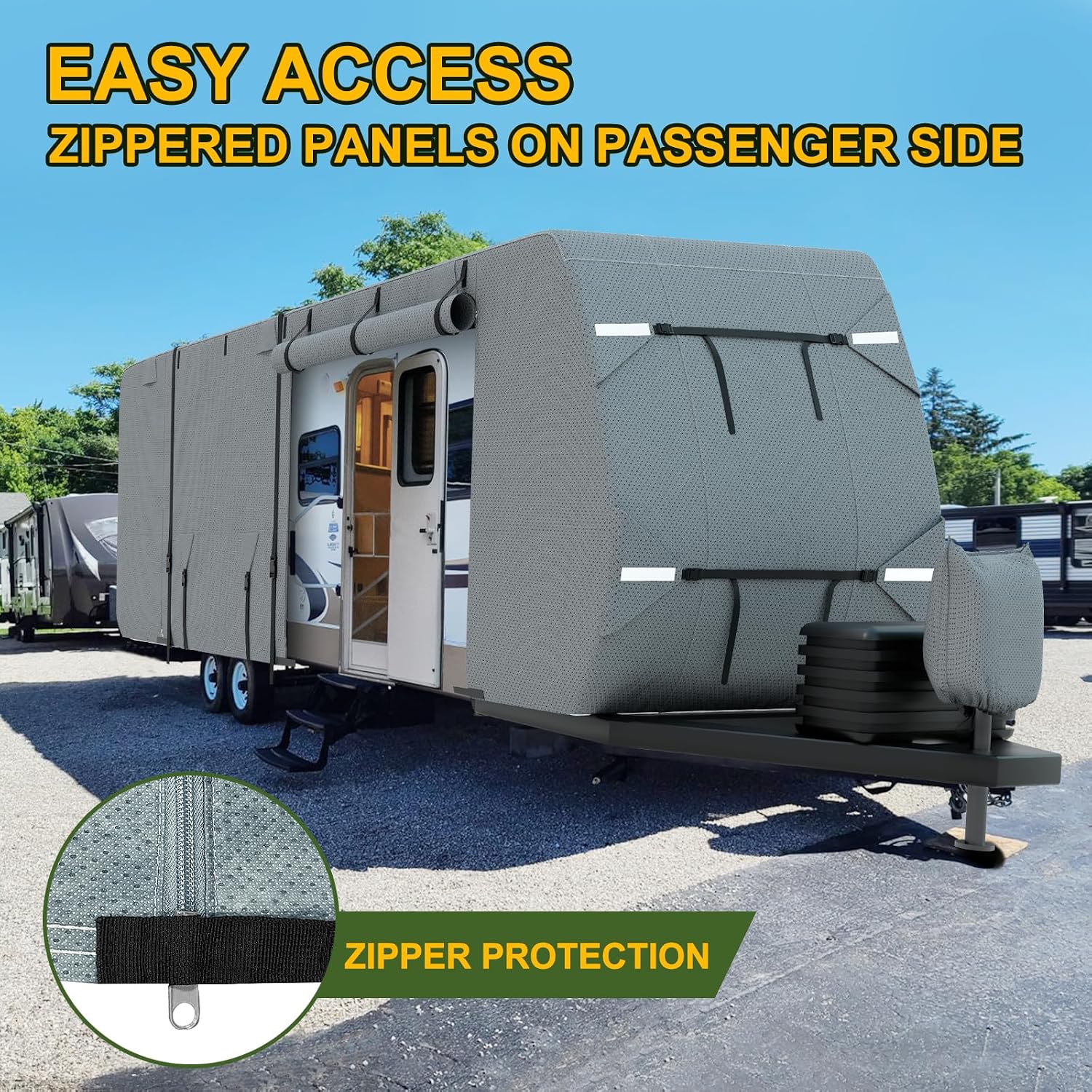 Thumbnail 3 de Mofeez Travel Trailer RV Cover: Extra-Thick 7-Layer 35'–38' Windproof & Waterproof with Accessories