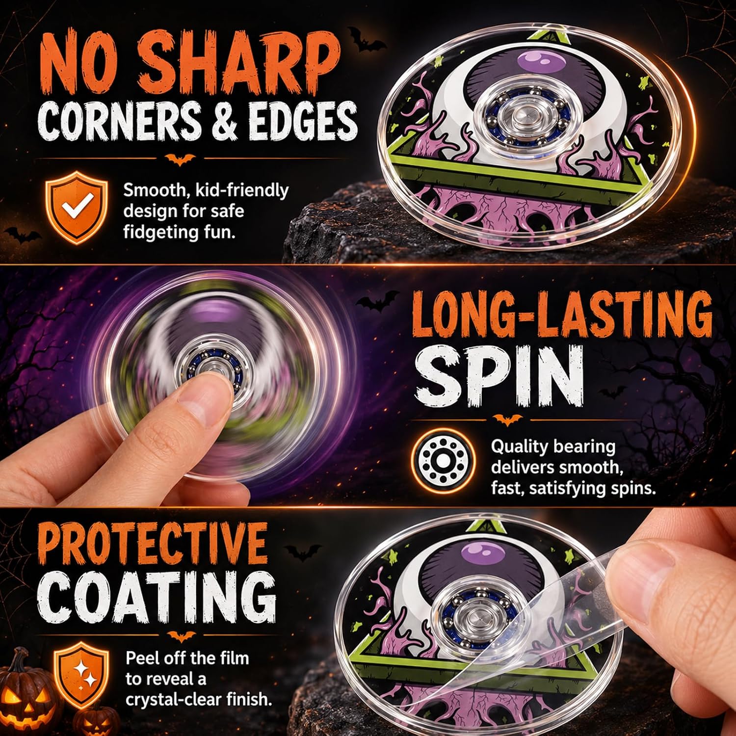 Detalle de Eyeball Fidget Spinners 52-Piece Set
