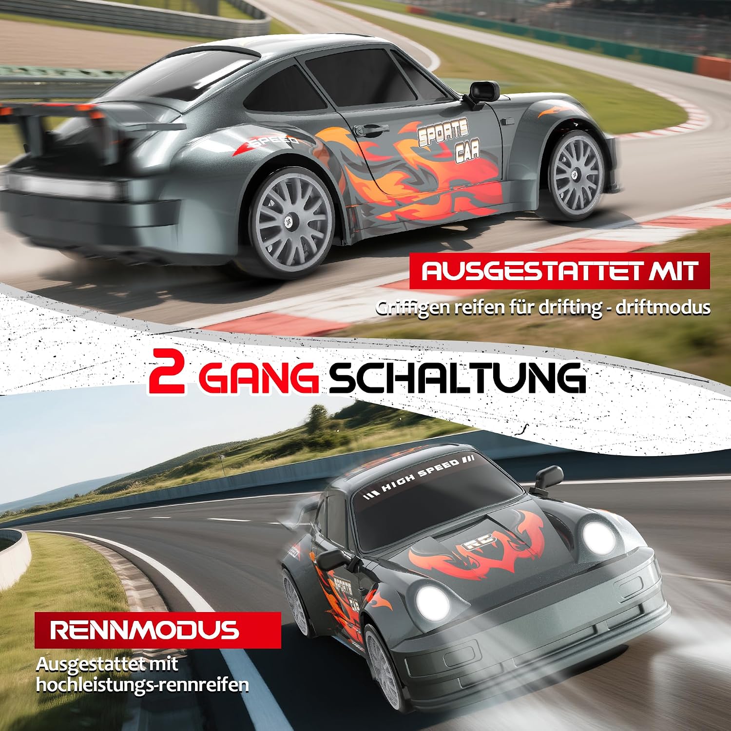 Thumbnail 3 de HappyGoLucky Mini RC Drift Auto 1:24