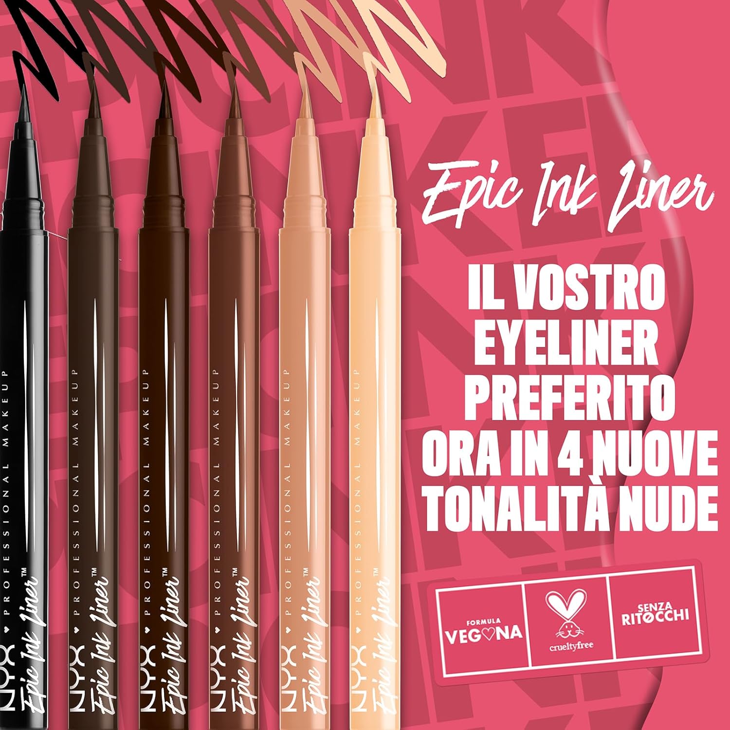 Thumbnail 5 de NYX Epic Ink Liner Iperpigmentato Milk Chocolate – Linee Definite e Look Intensi, Waterproof