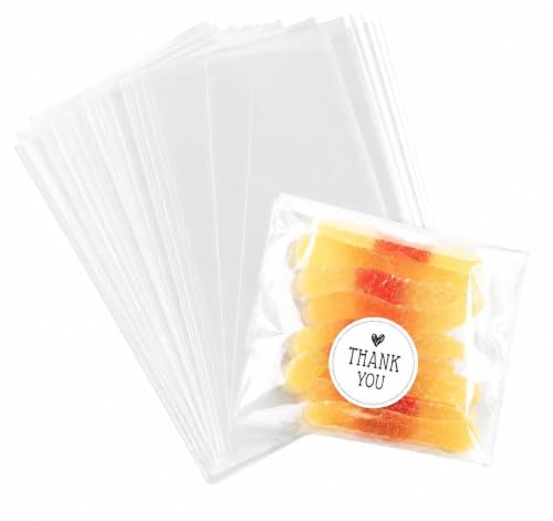 ilauke – 200 sachets transparents OPP, 15 × 10 cm, pour friandises et cadeaux