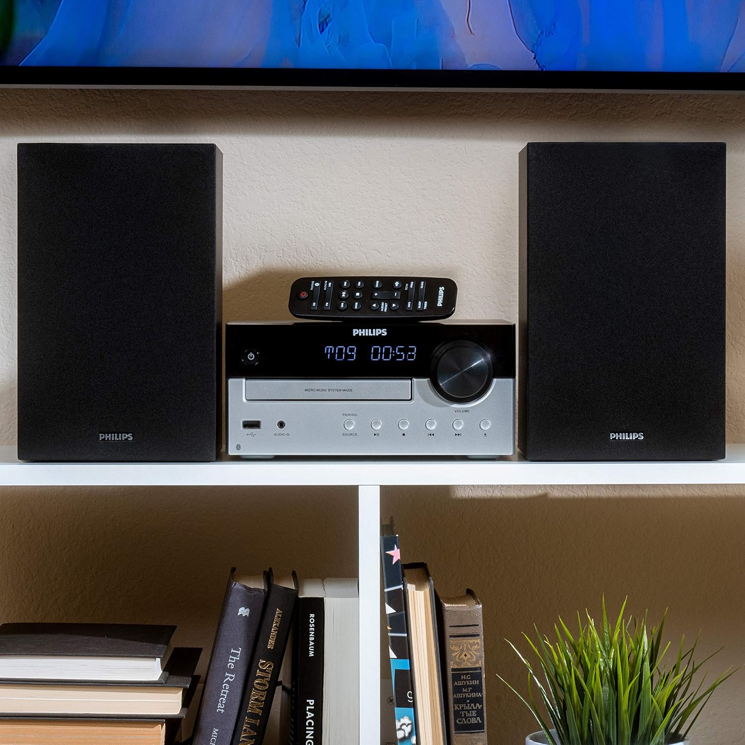Thumbnail 6 de PHILIPS Bluetooth Stereo System Home CD Player with USB, FM Radio, Bass Reflex Speakers (60W) + Remote